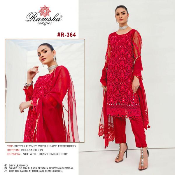 Ramsha R 363 To R 366 Designer Georgette Embroidery Pakistani Salwar